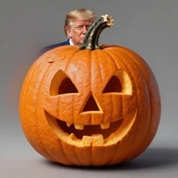 donald trump pumpkin by greg rutkowski, mixing, fusing, blending