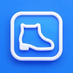 a shoes icon, 3d game inventory item, outer glow, solid background, vray 4k, trending on artstation