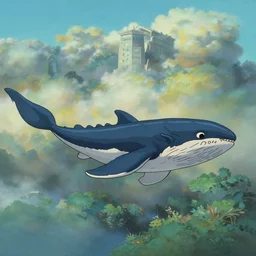 painting of a dreamscape, a flying leviathan in the foreground, exterior wide shot, otherworldly and ethereal by kazuo oga in the anime film by studio ghibli, screenshot from the anime film by makoto shinkai