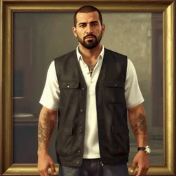 lamar from gta5 as a classical painting