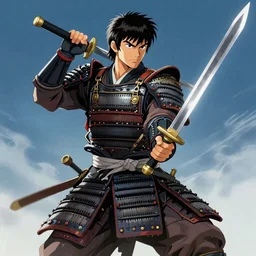 Spock in samurai armor with a sword, dynamic lighting, trending on artstation