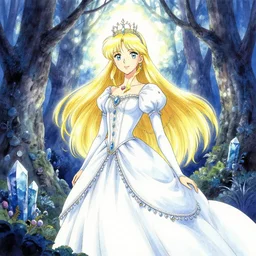 princess of dawn at the labradorite forest. color ink wash by award - winning mangaka, chiaroscuro, bokeh, backlighting, intricate details