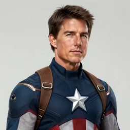 a beautiful rendering of tom cruise as captain America by nick Silva, trending on artstation, instagram