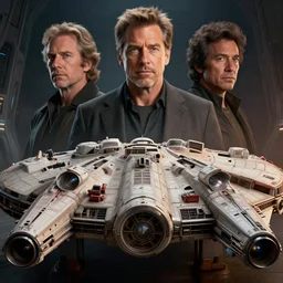 hyperrealistic jeff goldblum piloting millennium falcon, stunning 3 d render inspired by istvan sandorfi & xiang duan, perfect symmetry, dim volumetric cinematic lighting, 8 k octane comprehensive render, extremely mega hyper - detailed and lifelike attributes & atmosphere, intricate, realistic flesh texture, masterpiece, artstation, stunning,