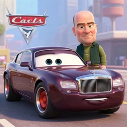 walter white as a luxury car, in the style of cars 3, high definition, 8 k hd, realistic, high detail,