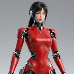 a ultradetailed beautiful panting of a asian robotic female wearing traditional red ao dai, by ilya kuvshinov, greg rutkowski and makoto shinkai, trending on artstation