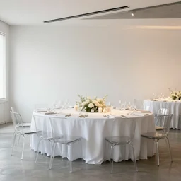 minimalist contemporary wedding reception