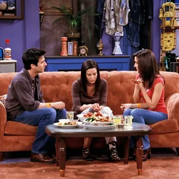 a scene from the tv show friends, digital art