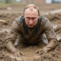 putin in mud