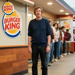 jordan peterson in line at a burger king