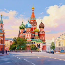 painting!! street view panorama of russia moscow teatral'nyy proyezd disney background keyart gouache acrylics