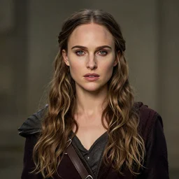 natalie portman portrait as a dnd character fantasy art.