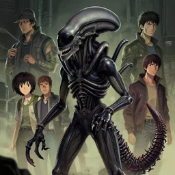 xenomorph from alien, horror, game design fanart by concept artist gervasio canda, behance hd by jesper ejsing, by rhads, makoto shinkai and lois van baarle, ilya kuvshinov