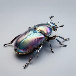 matte painting of a futuristic cyberpunk iridescent beetle weapon, light studio, octane render, hdr, super detailed, intricate