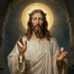 dmt visual of jesus 4 k quality super realistic