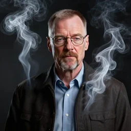walter white, painting, artgerm, trending on artstation, 4 k highly detailed art, octane render, 3 d, unreal engine, greg rutkowski, wlop, dark room, white smoke, chromatic aberration, white smoke, trending on artstation pixiv