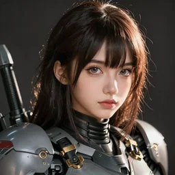 portrait Anime as Mecha warrior girl cute-fine-face, pretty face, realistic shaded Perfect face, fine details. Anime. realistic shaded lighting by Ilya Kuvshinov Giuseppe Dangelico Pino and Michael Garmash and Rob Rey