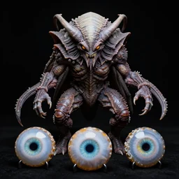 d & d agate beholder from, still frame from d & d'evil venus beholders'movie by rembrandt, d & d evil eye beholder 5 e on black background by malczewski, d & d beholder on black background by jakub rozalski, d & d beholder by giger on black