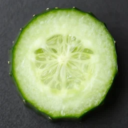 green cucumber slices in the shape of benedict cumberbatch face
