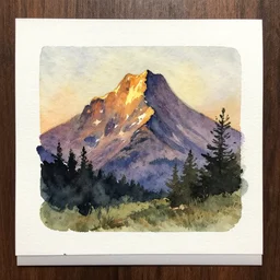 small centered on watercolor paper, paint brush strokes, abstract watercolor painting of rose mountain, cinematic light, american romanticism by hans dahl, by jesper ejsing, by anders zorn, by greg rutkowski, by greg manchess, by tyler edlin