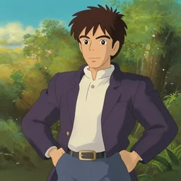 jerry lewis in the style of studio ghibli