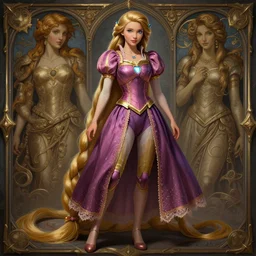 full body photograph of rapunzel in a ironman suit, deep focus, intricate, elegant, highly detailed, digital painting, artstation, concept art, matte, sharp focus, illustration, d & d, fantasy, hearthstone, art by artgerm and greg rutkowski and alphonse mucha