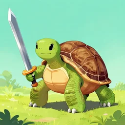 turtle with a sword