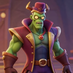 stylish zombie king fortnite style character art hd detailed face