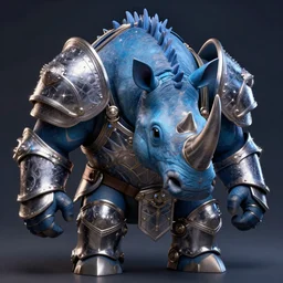 an anthropomorphic blue Rhinoceros wearing plate paladin armor, forward facing angle, concept art, character design, stunning 3d render , art by Tooth Wu and justin gerard and Blizzard studios, dim volumetric lighting, 8k octane beautifully detailed render, post-processing, extremely hyperdetailed, intricate complexity, epic composition, grim yet sparkling atmosphere, masterpiece, trending on artstation