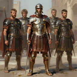 concept art of roman twink centurion, jama jurabaev, greig fraser, roger deakins, cinematic shot, trending on artstation, high quality, brush stroke