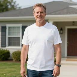 Paul Schrier as Bulk standing near a house