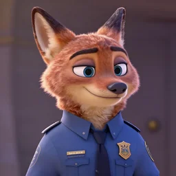 a film still from zootopia main character portrait anthro anthropomorphic wolf security guard head animal person fursona wearing suit and tie pixar disney animation sharp rendered in unreal engine 5 anime key art by greg rutkowski bloom dramatic lighting modeling beginner render