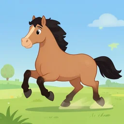 a galloping wild horse, by disney