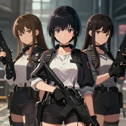 (M4 Sopmod ii) (girls frontline), cinematic portrait, ilustration by Takehiko Inoue