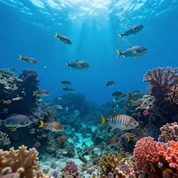 ocean filled with amazing sea creatures