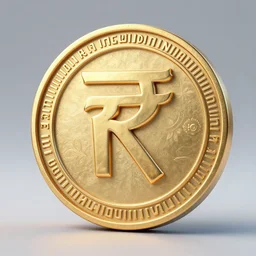 Indian rupee as a cryptocurrency, cgsociety,  concept art, octane render, 3d rendering, hyperdetailed,
