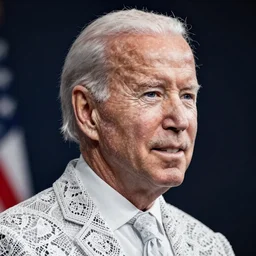 A fine lace portrait of Joe Biden
