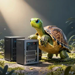 a system administrator turtle, building computers
