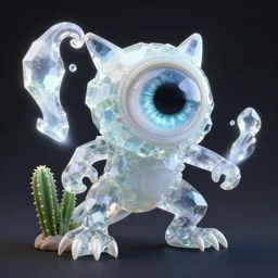 creature animal sushi cristal very big eye roots cactus elemental flush of force nature micro world fluo fishscale, illustration, art by ilya kuvshinov and gustav klimt