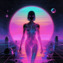 retrowave epic art