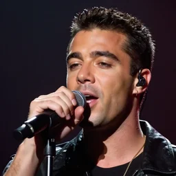 george michael singing in 1999, face realistic