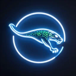 neon jaguar logo