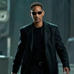 will smith as neo in the matrix movies, cinematic, atmosphere, dynamic light, ultra realistic, very detailed