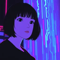 lain in vaporwave style