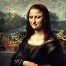 Sephiroth from Final Fantasy 7 as the Mona Lisa. Extremely detailed. Award winning. 4K.