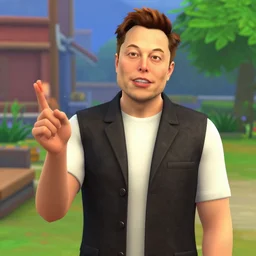 elon musk in sims 4 screenshot