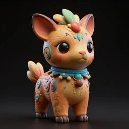 Alebrijes” 3-D 8k , digital art, Mexican folk art, cute single animal, solid black background, Hyperdetailed, Martin Sandiego, Julia Fuentes, Adi Granov