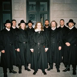 1 9 9 3 disposable camera color photo of a modern gang of plague doctors in the style of jan saudek, annie liebovitz, pieter bruegel the elder, joel peter witkin, gustave dore, heironymus bosch