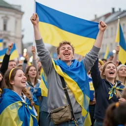 victory celebration, joy, ukraine