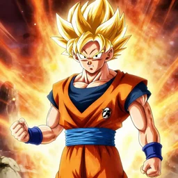 Super Saiyan Dwight Schrutte in the style of Dragon Ball Z